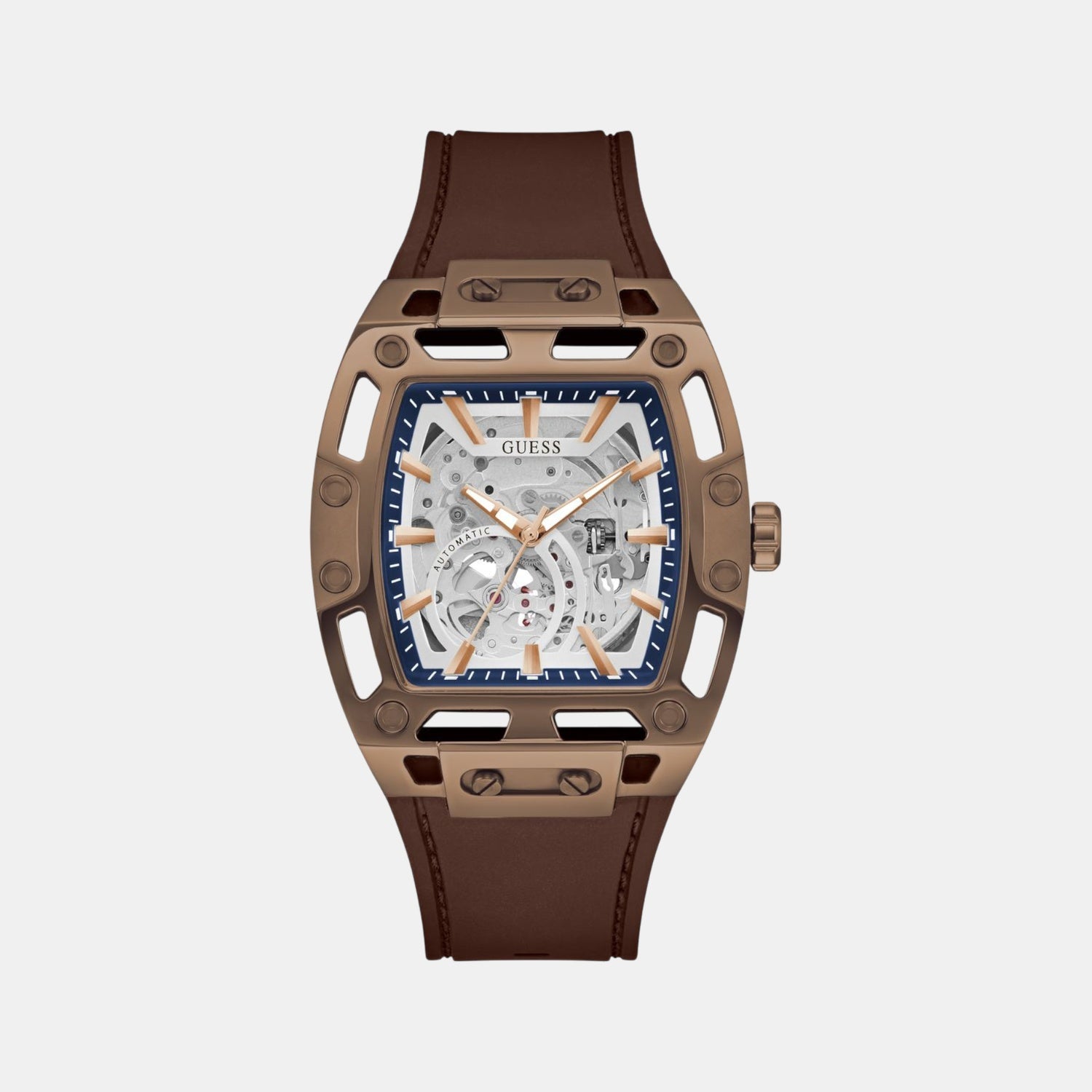 Guess Gd Phoenix Men Automatic Silver Dial Analog Stainless Steel Gw0980G3