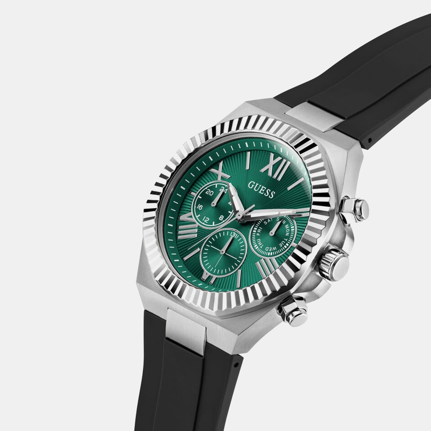Guess Gd Equity Men Quartz Green Dial Analog Stainless Steel Gw1011G1