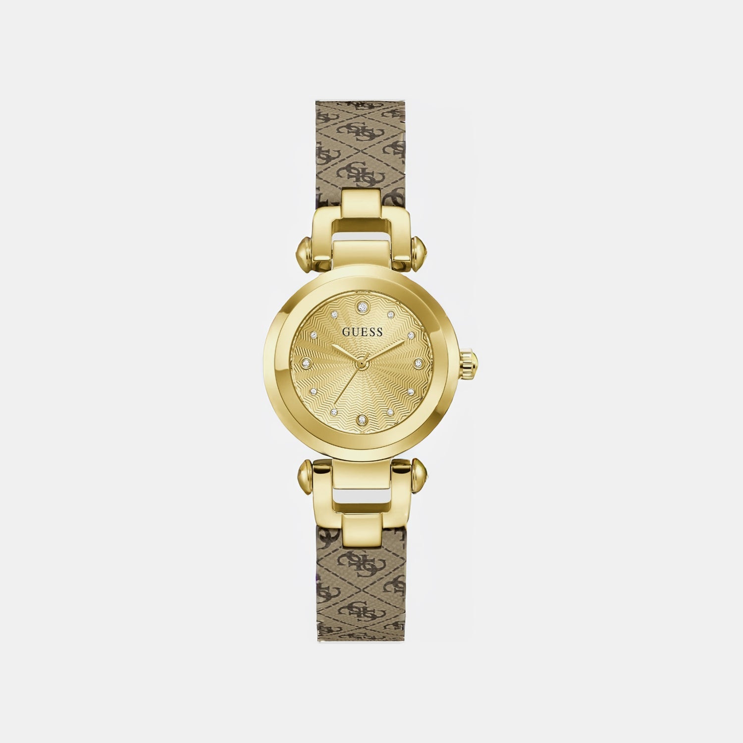 Guess Gb Ginger Women Quartz Champagne Dial Analog Stainless Steel Gw1021L2