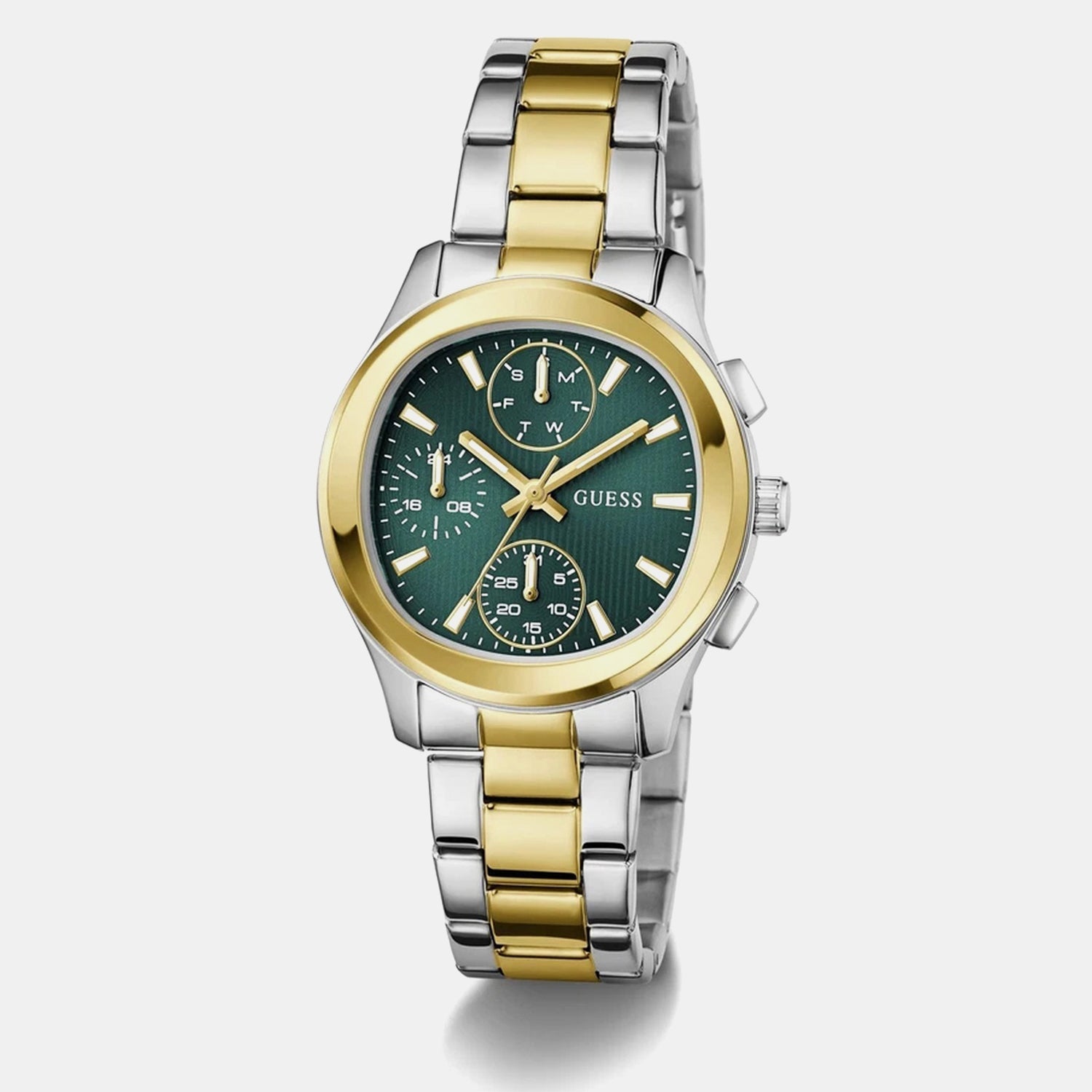 Guess Gd Birdie Women Quartz Green Dial Analog Stainless Steel Gw1031L6