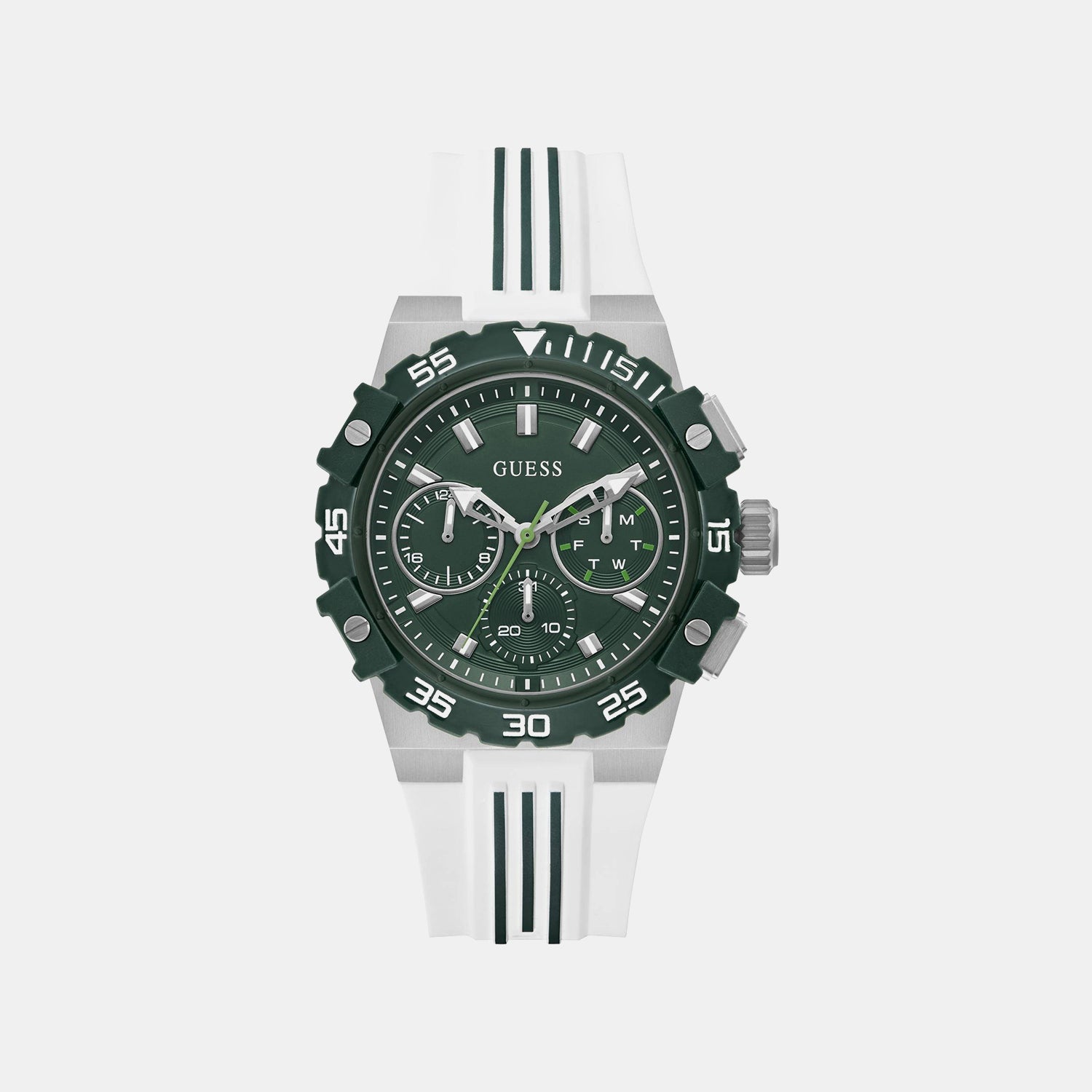 Guess Gs Fore Men Quartz Green Dial Analog Stainless Steel Gw1059G1