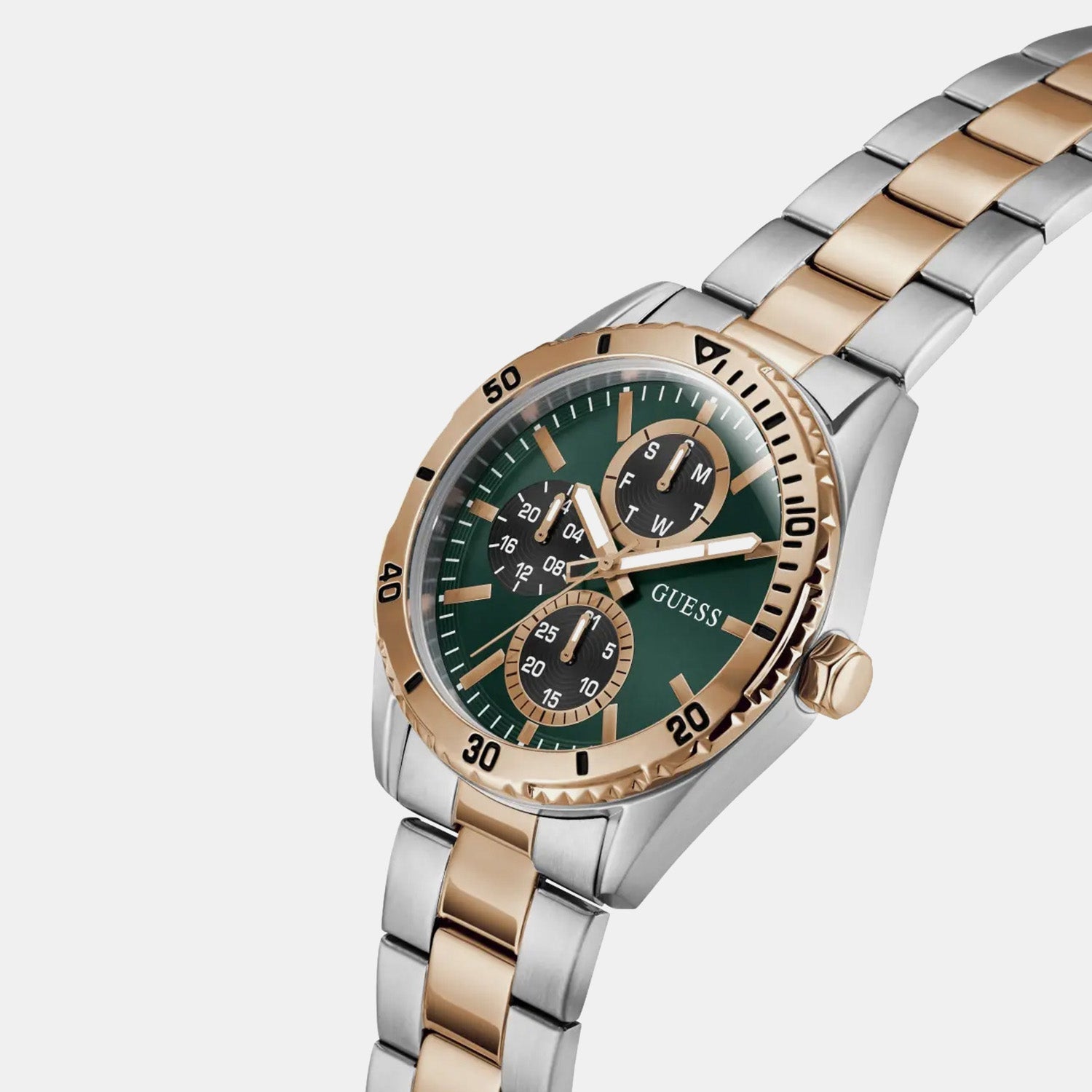 Guess Gs Velocity Men Quartz Green Dial Analog Stainless Steel Gw1061G6