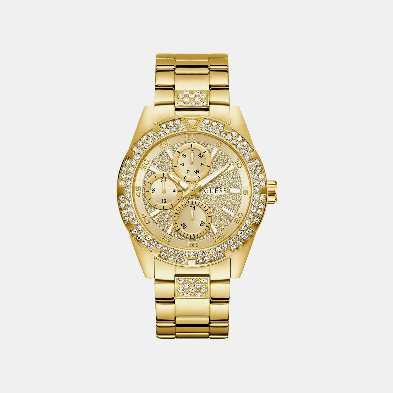Guess Gt Orion Men Quartz Champagne Dial Analog Stainless Steel Gw1067G2