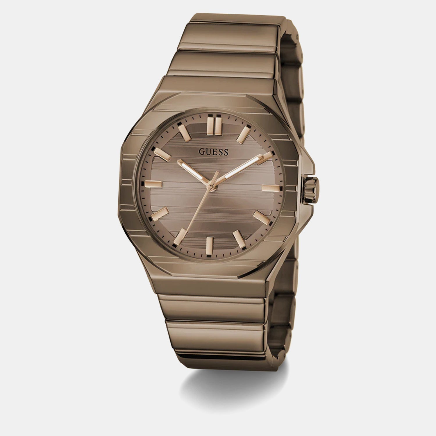 Guess Gt Jaq Men Quartz Brown Dial Analog Stainless Steel Gw1070G3