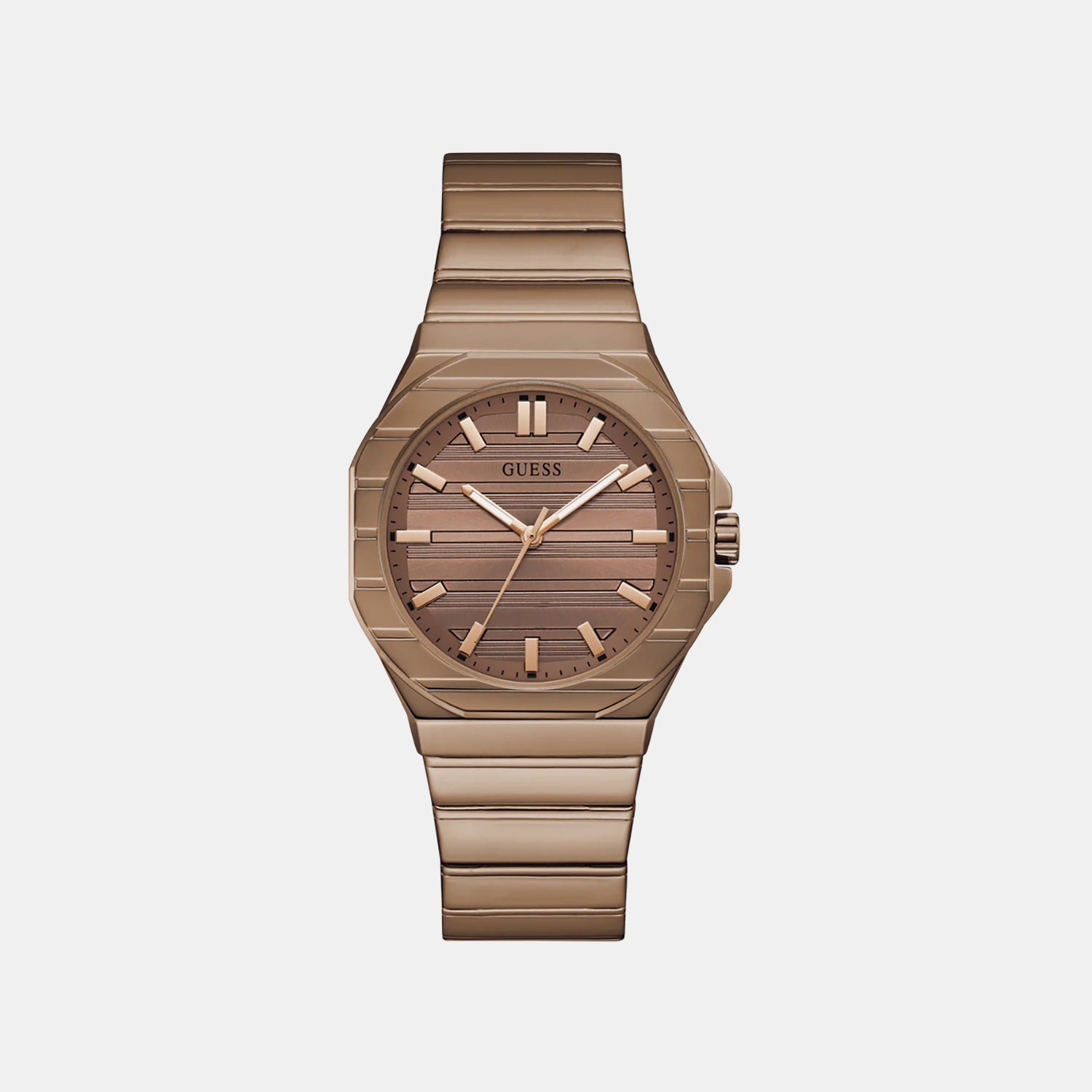 Guess Gt Jaq Men Quartz Brown Dial Analog Stainless Steel Gw1070G3