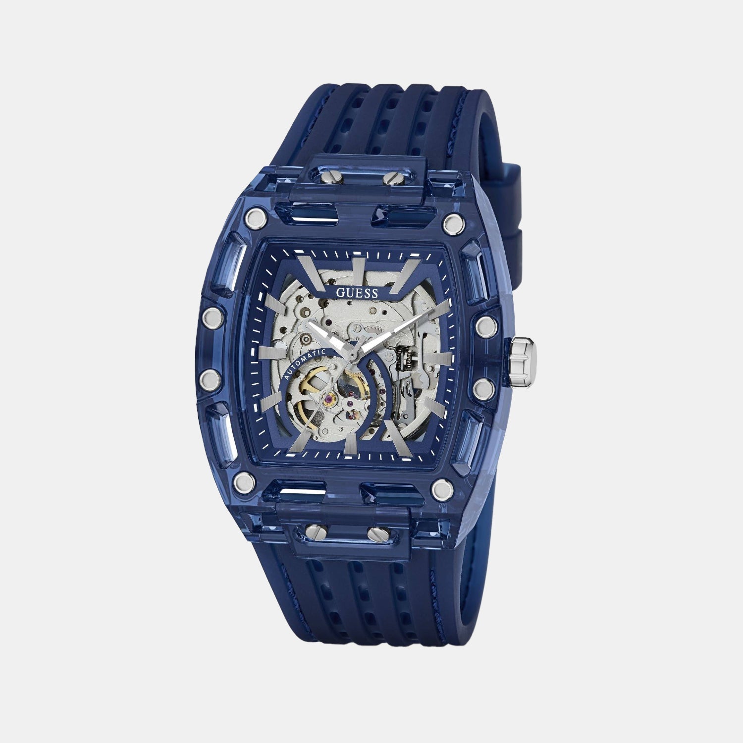 Guess Gt Phoenix Men Quartz Blue Dial Analog Stainless Steel Gw1073G1