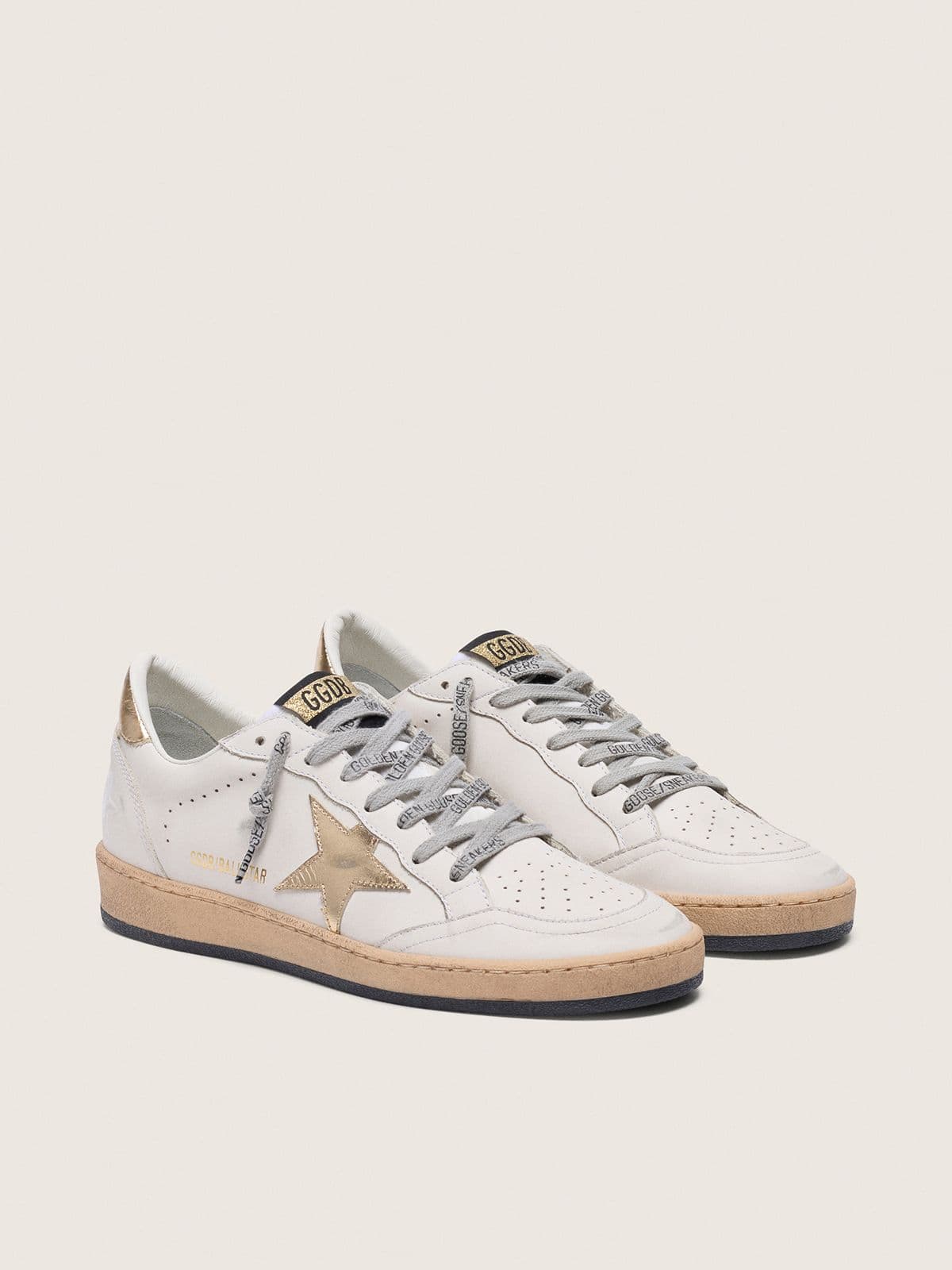 Golden Goose Womens Ball Star With Gold Star And Heel Tab Womens