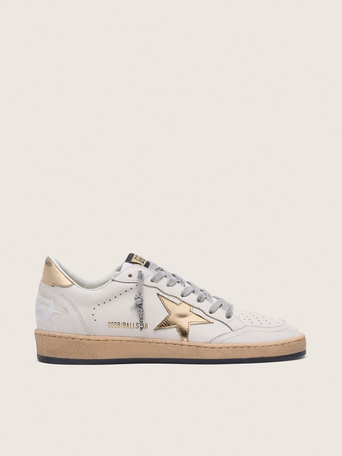 Golden Goose Womens Ball Star With Gold Star And Heel Tab Womens