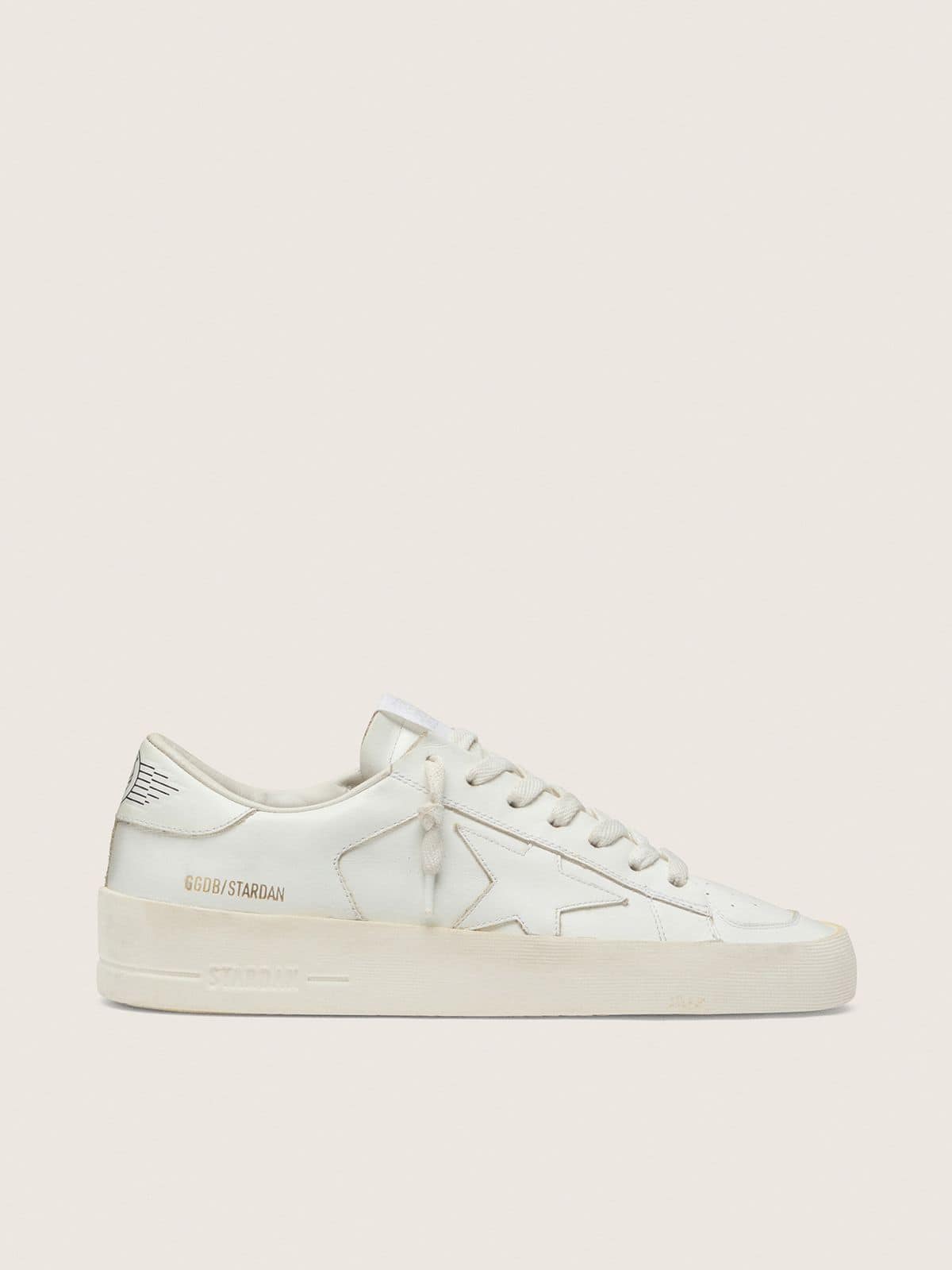 Golden Goose Womens Stardan In Total White Leather Womens