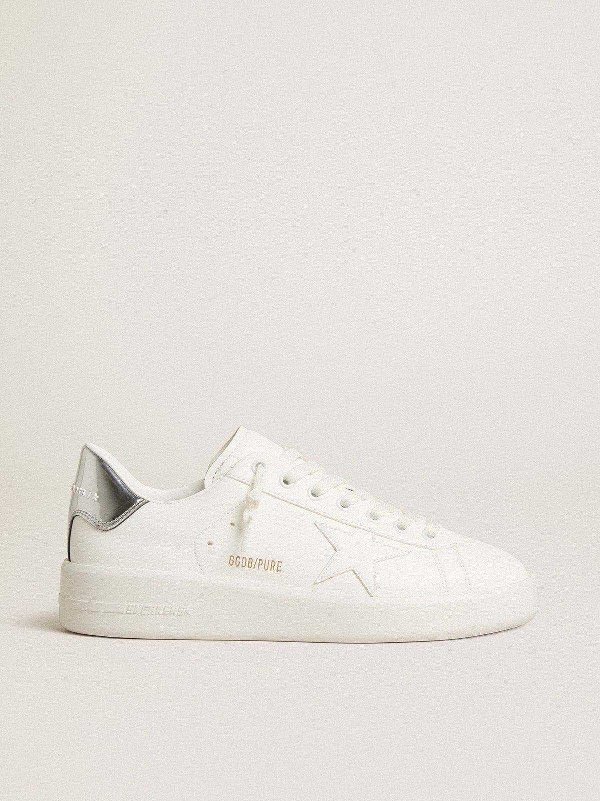 Golden Goose Womens Bio-Based Purestar With White Star And Mirror-Effect Heel Tab Womens