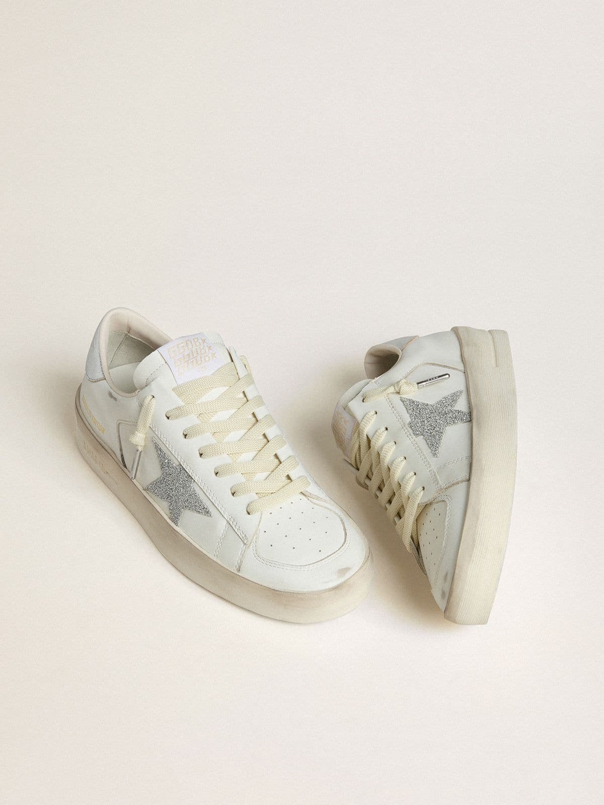 Golden Goose Womens Stardan Ltd With Swarovski Crystal Star And Metallic Leather Heel Tab Womens