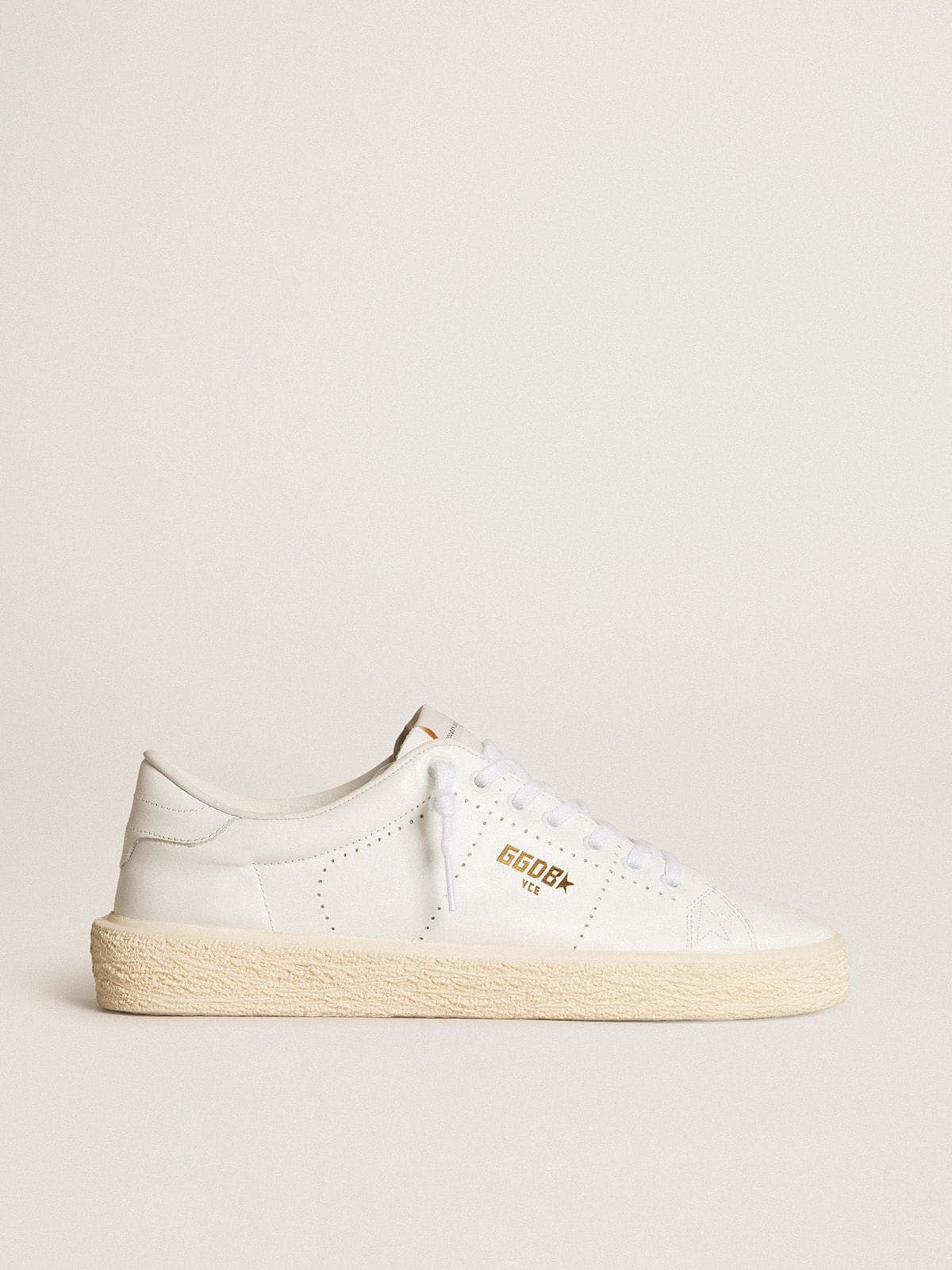 Golden Goose Womens Tennis In White Leather Womens