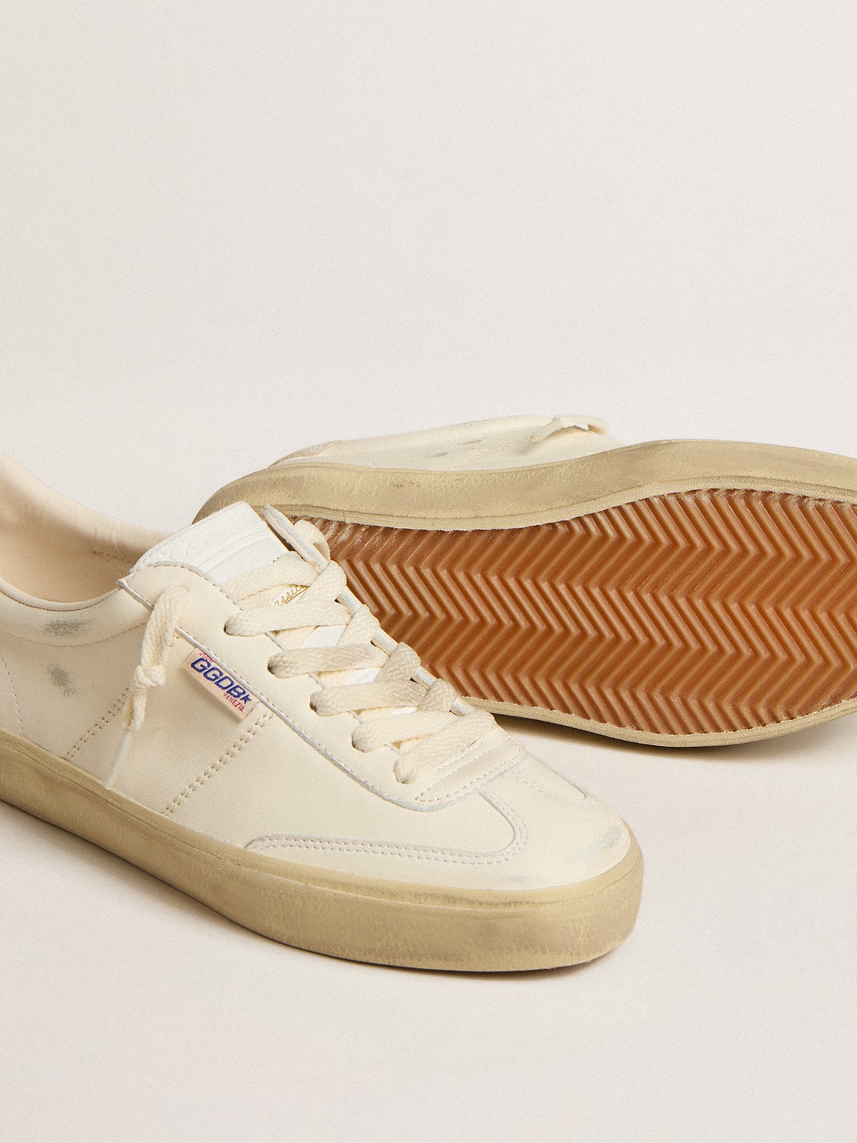 Golden Goose Womens Soul Star In White Nappa With White Leather Heel Tab Womens