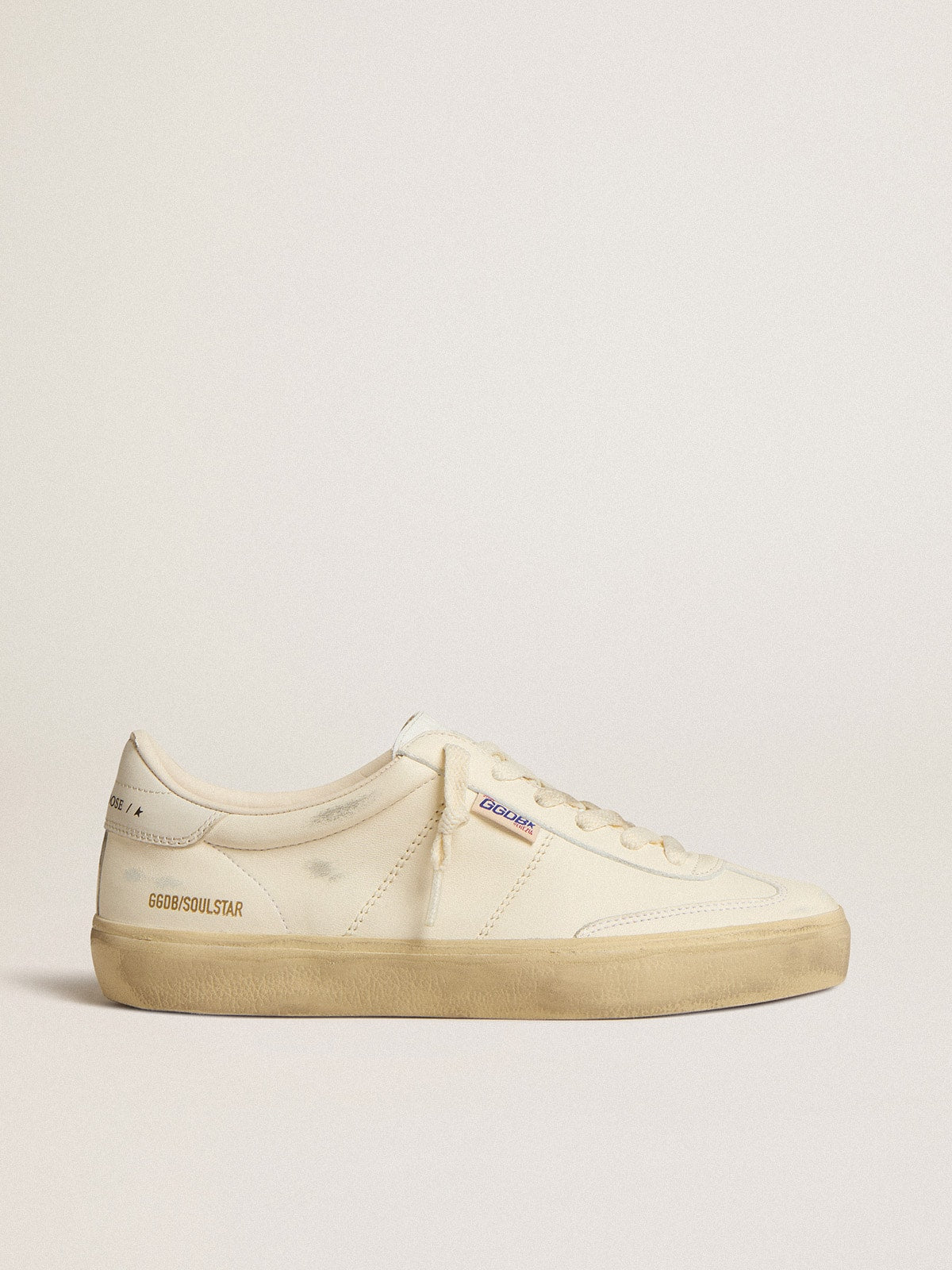 Golden Goose Womens Soul Star In White Nappa With White Leather Heel Tab Womens