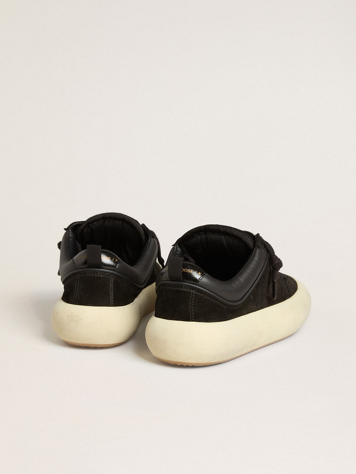 Golden Goose Womens Space-Star Cube In Black Suede With Perforated Star Womens