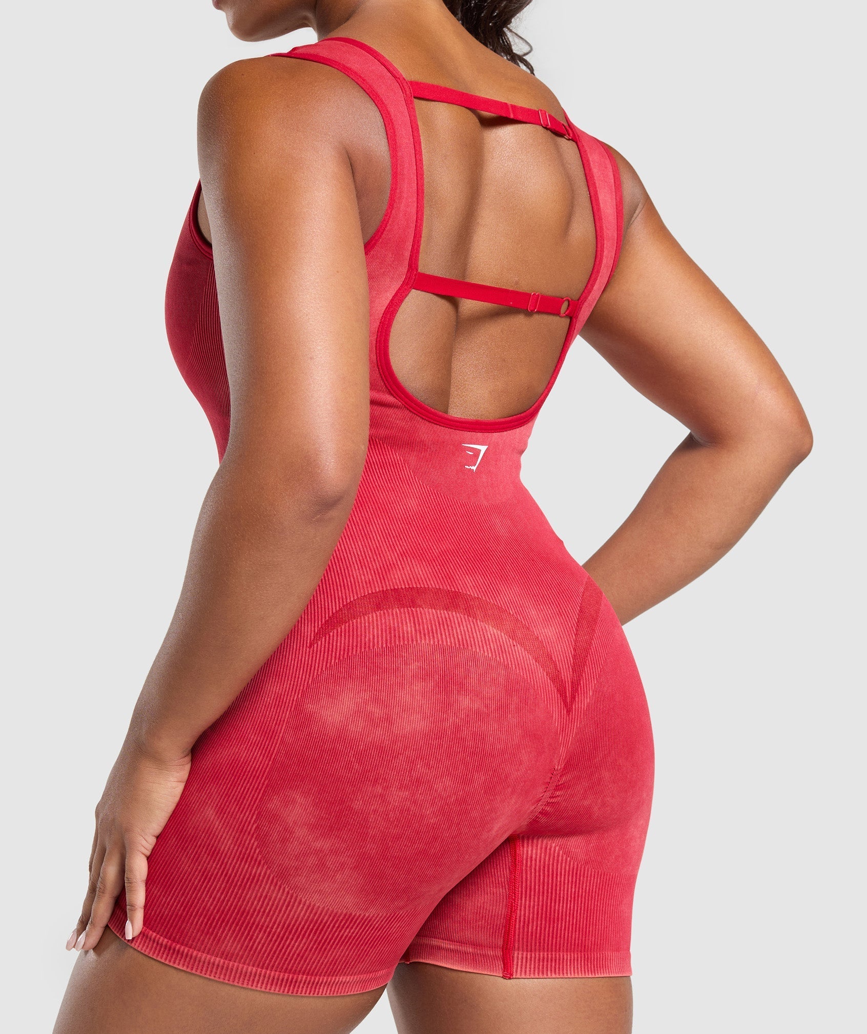 Women's Gymshark Gains Seamless All-In-One Carmine Red