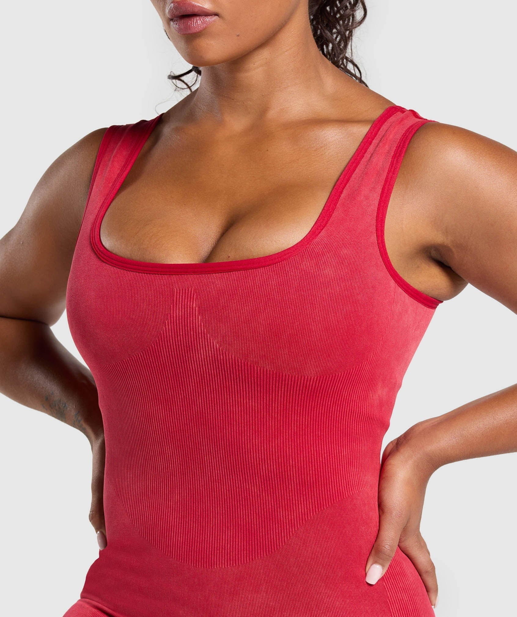 Women's Gymshark Gains Seamless All-In-One Carmine Red