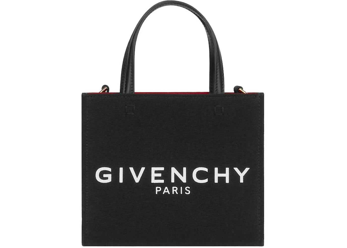 Givenchy Mini G-Tote Shopping Bag In Canvas Black