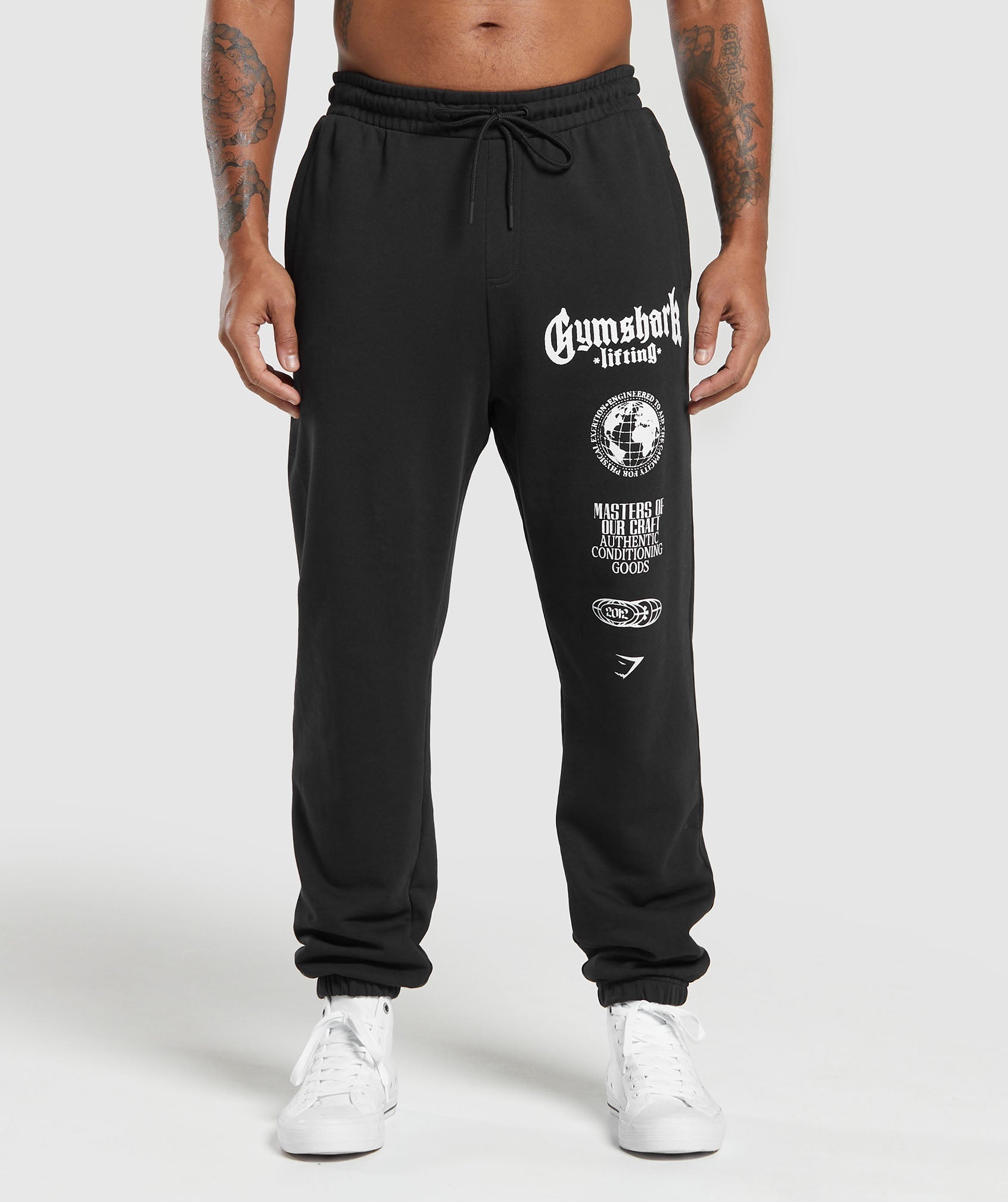 Gymshark Global Lifting Oversized Essential Joggers Black