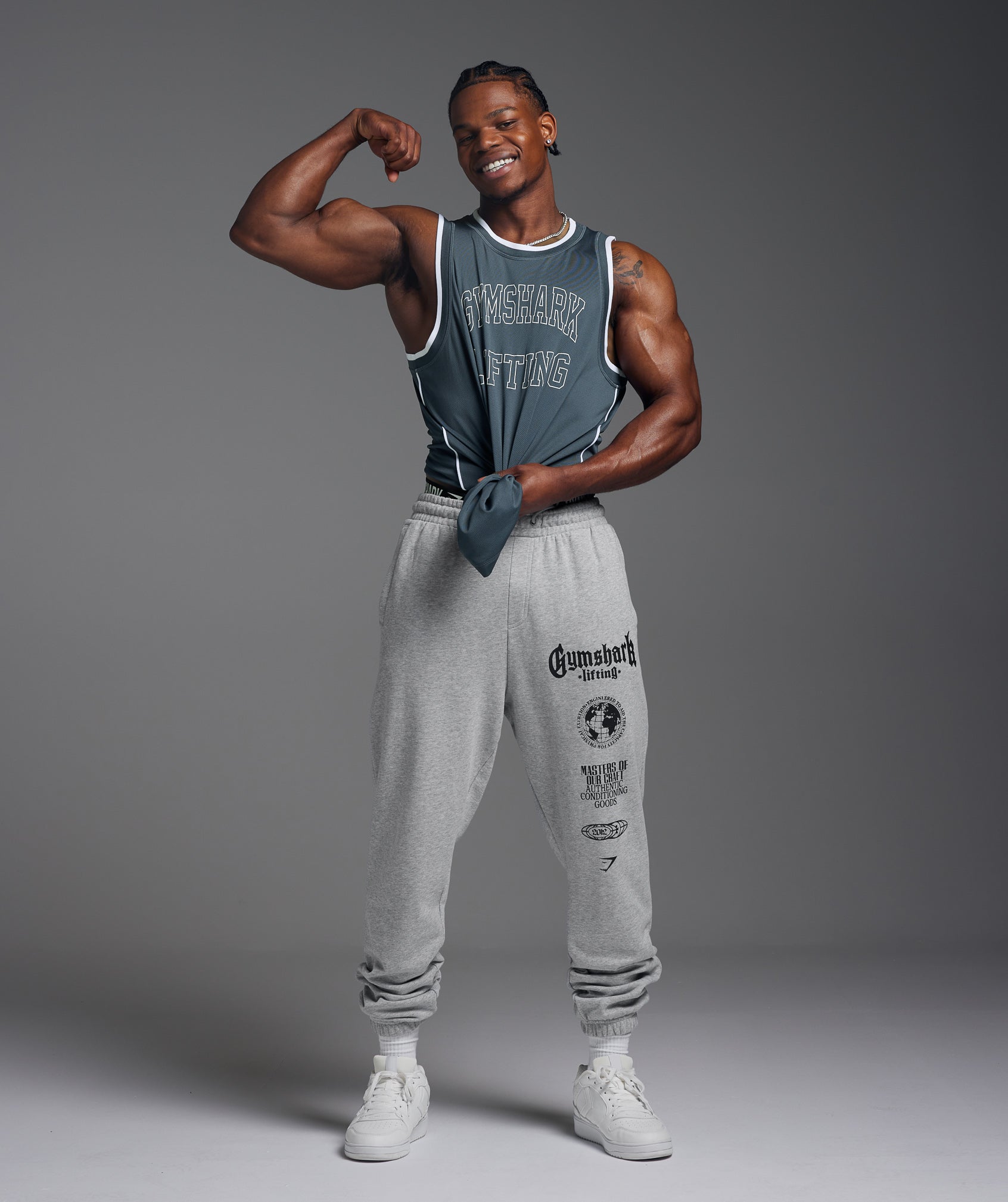 Gymshark Global Lifting Oversized Essential Joggers Grey