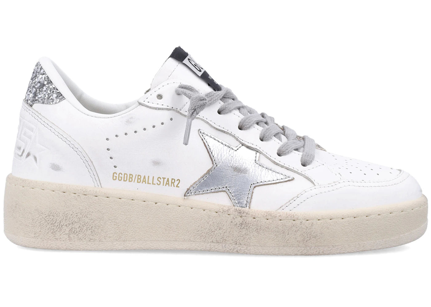 Golden Goose Ball Star 2 Deluxe White Silver (Women'S)