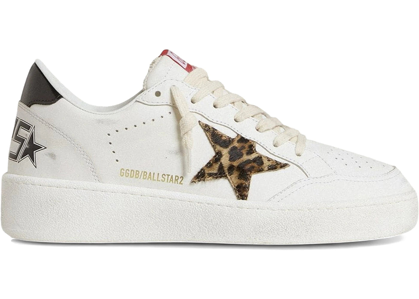 Golden Goose Ball Star White Leopard Pony Star (Women'S)