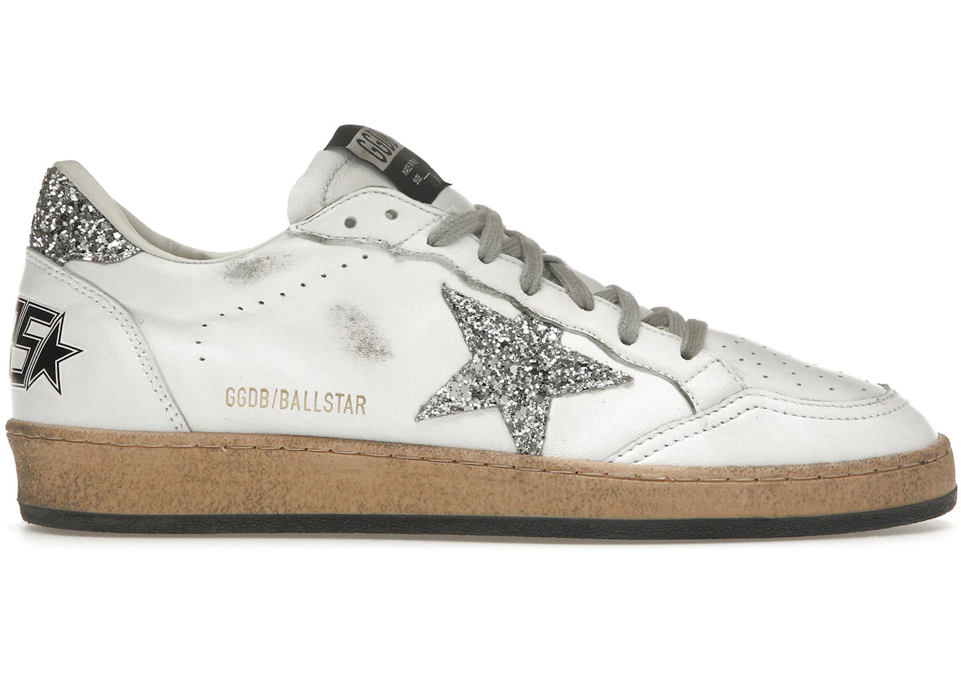 Golden Goose Ball Star White Silver Glitter (Women'S)