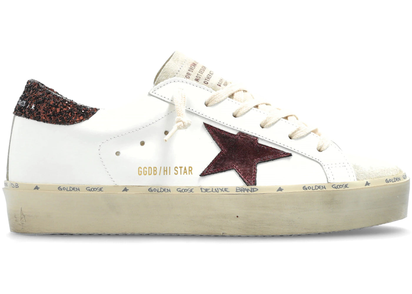 Golden Goose Hi Star Glitter Heel White Purple (Women'S)