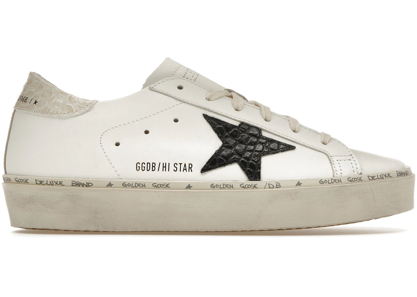 Golden Goose Hi Star White Black Star (Women'S)