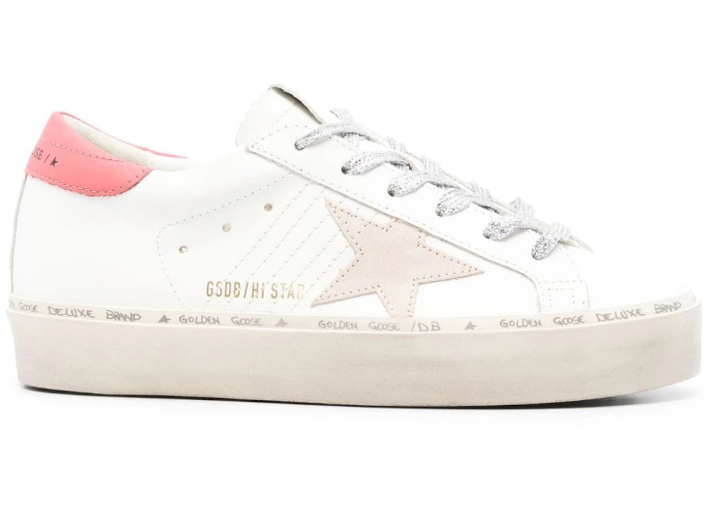 Golden Goose Hi-Star White Coral (Women'S)