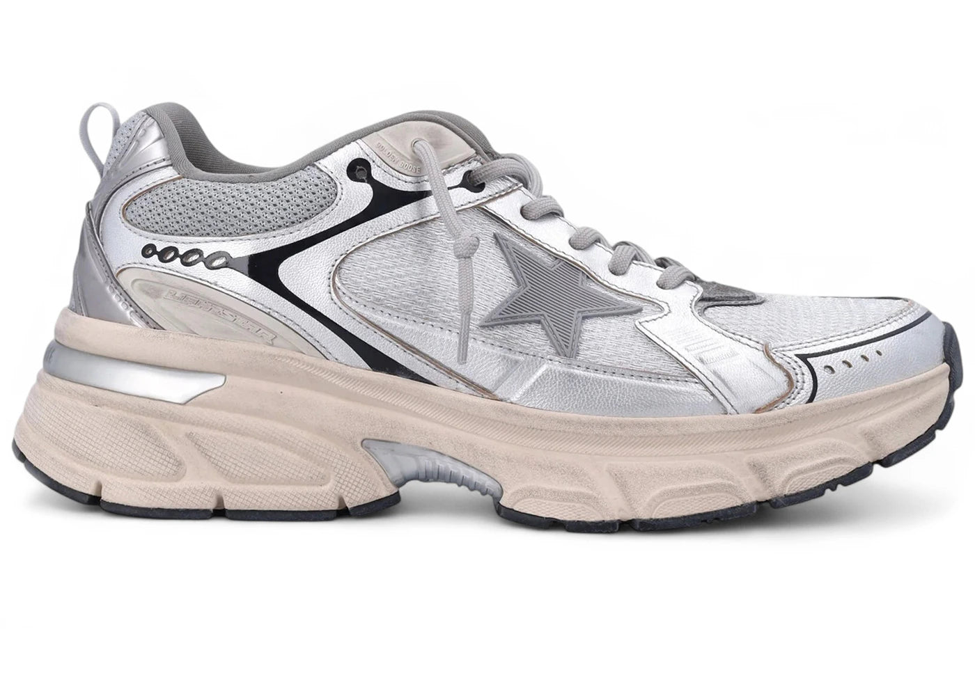 Golden Goose Lightstar White Grey Silver Black