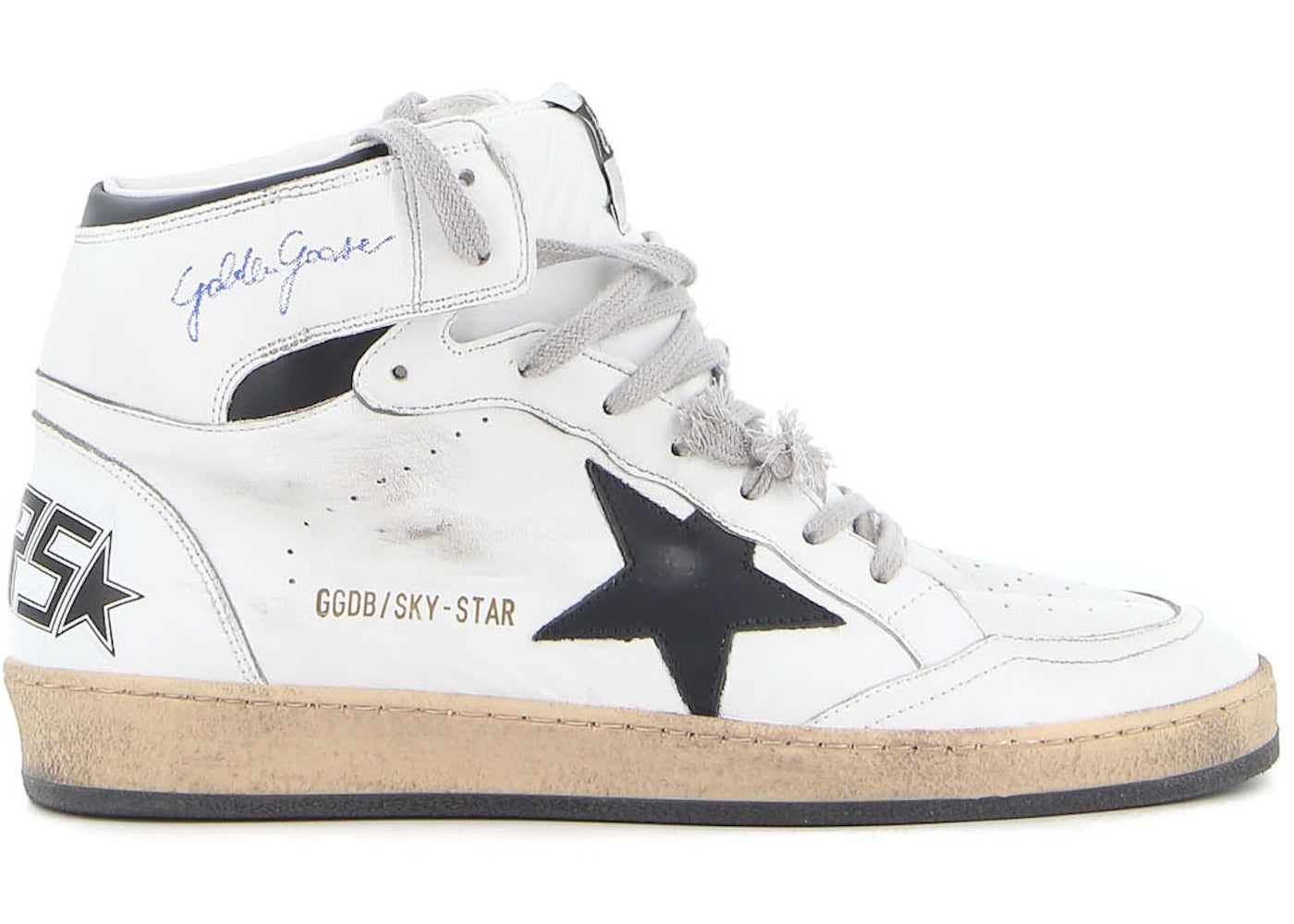Golden Goose Sky-Star Leather White Black