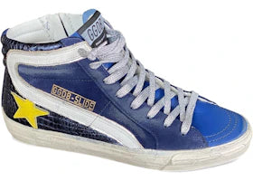 Golden Goose Slide Sneaker Blue Yellow Star (Women'S)