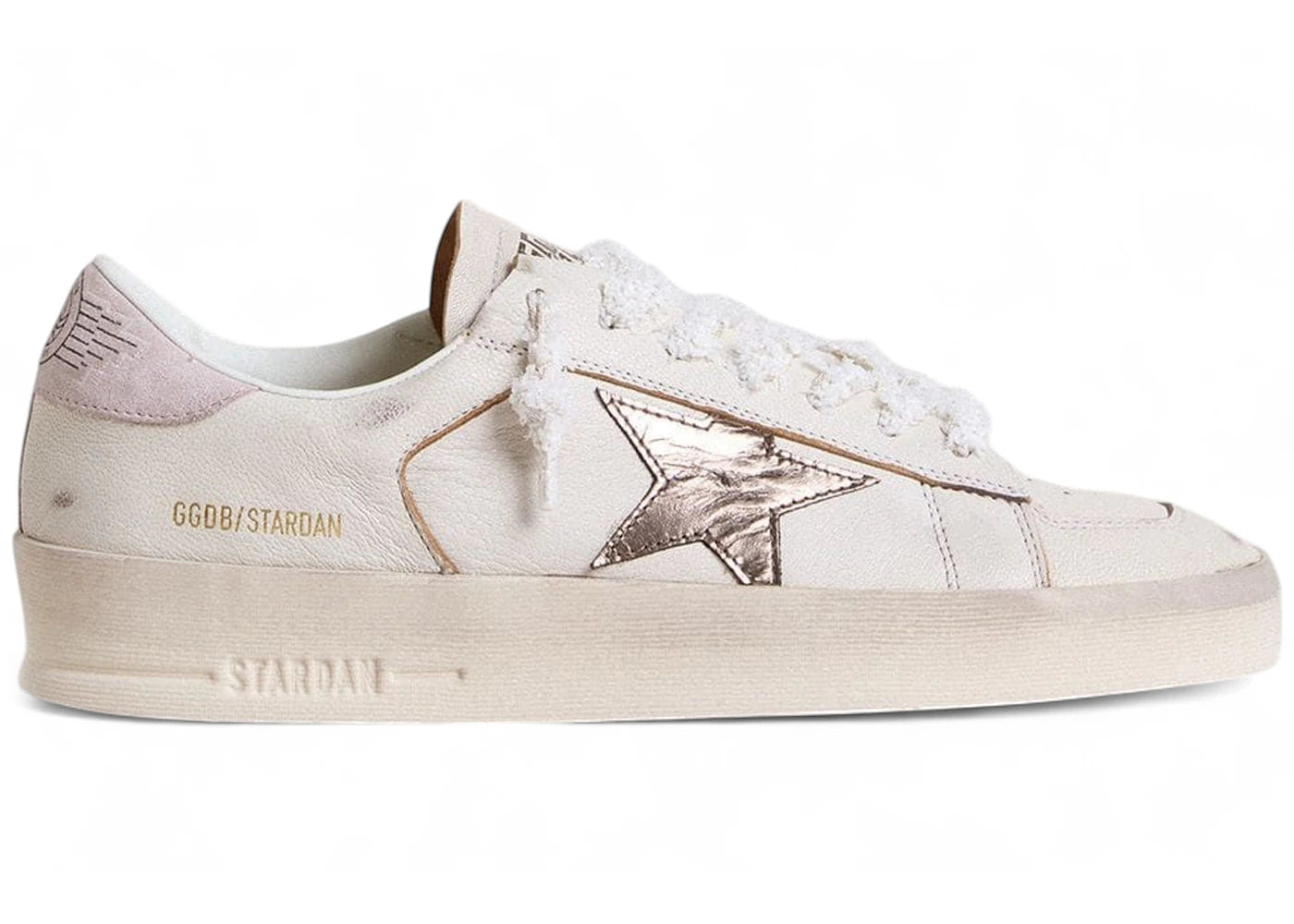 Golden Goose Stardan White Metallic Silver Pink