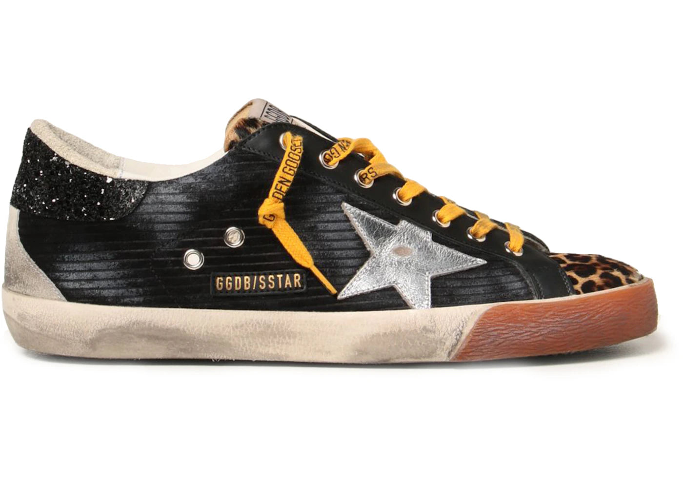 Golden Goose Super Star Corduroy Black Beige Silver Ice UK