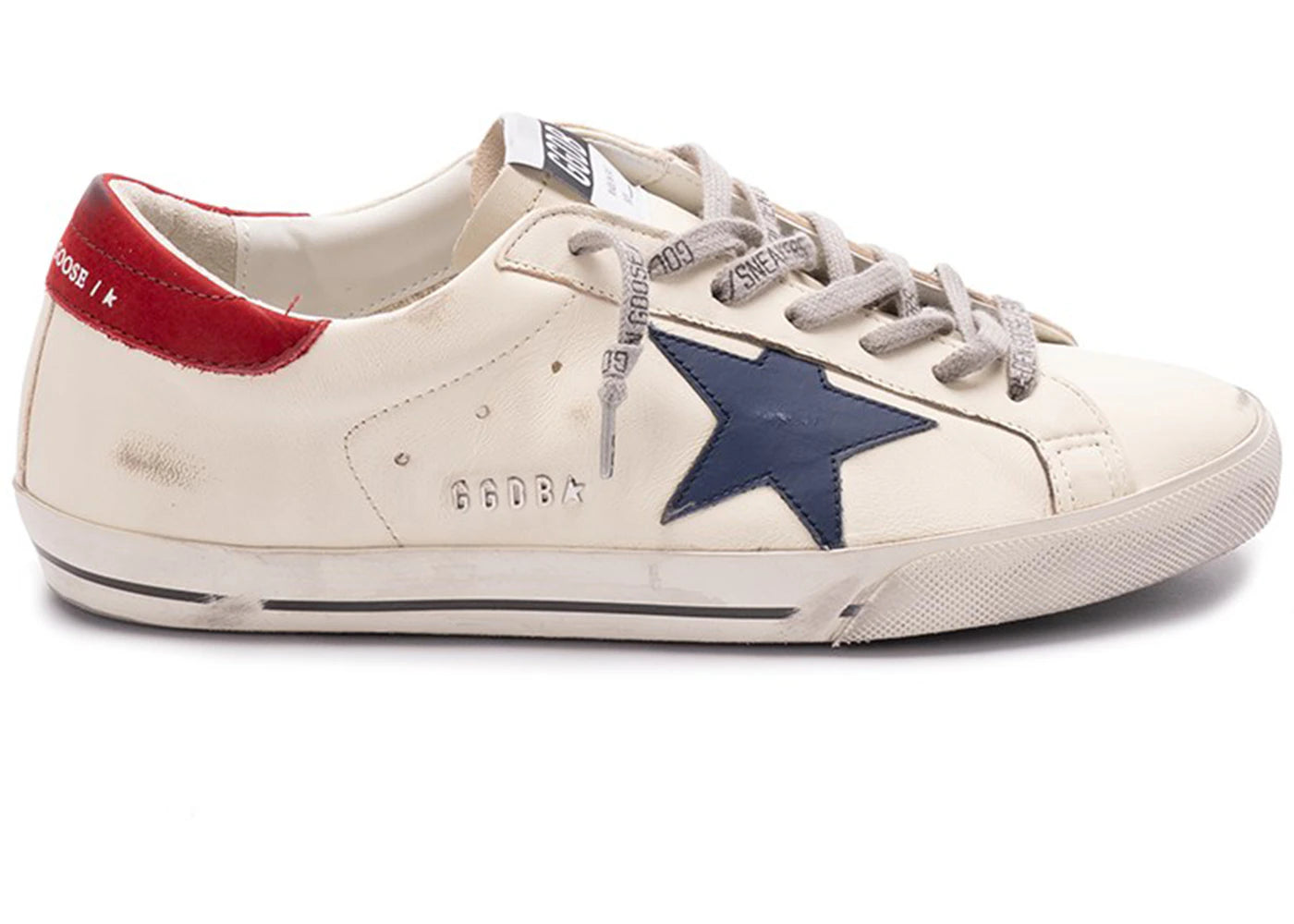 Golden Goose Super Star White Blue Star Red