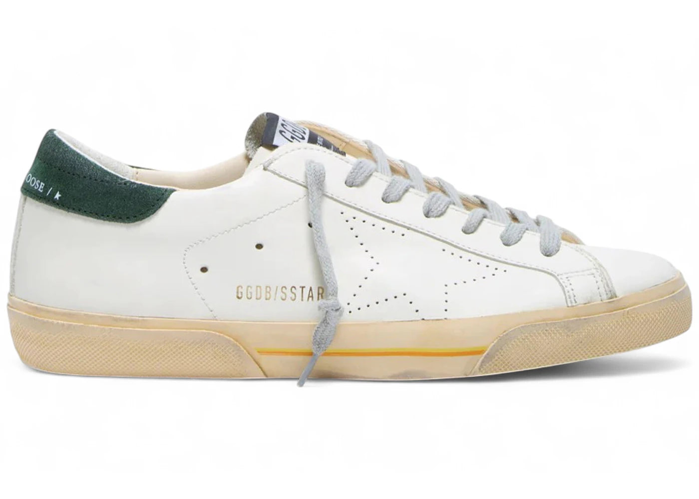 Golden Goose Super-Star White Green Gold
