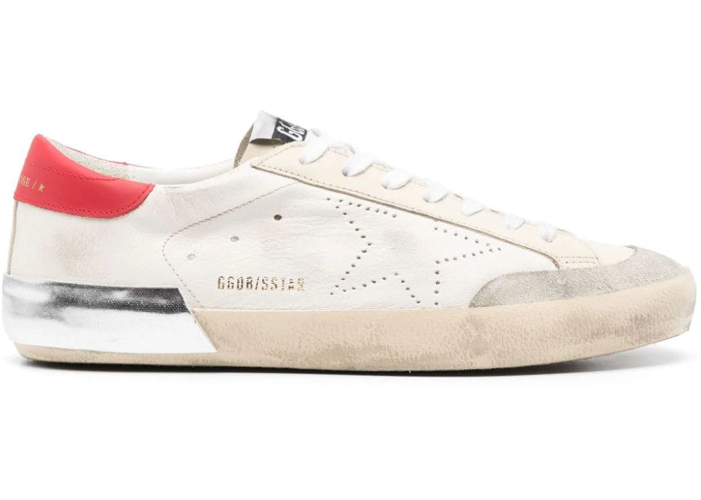 Golden Goose Super Star White Ivory Red Silver