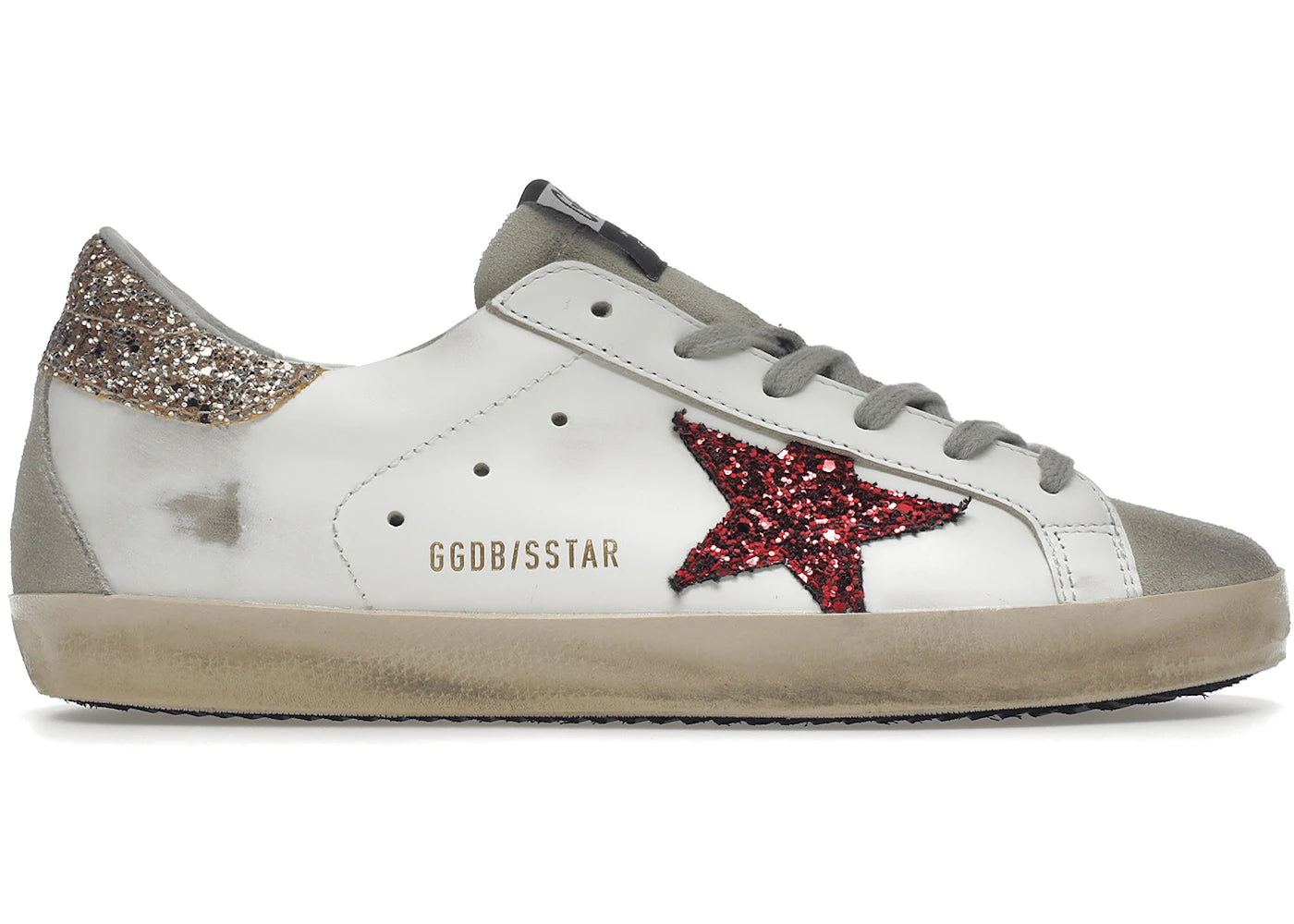 Golden Goose Super-Star White Red Glitter (Women'S) UK