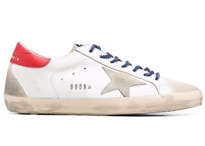 Golden Goose Super-Star White Red Grey Suede UK