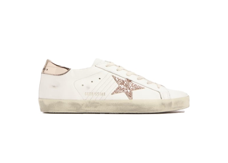 Golden Goose Super-Star White Rose Gold Glitter (Women's) UK