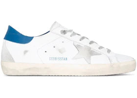 Golden Goose Super-Star White Royal Blue Grey Suede Patch (Women'S)