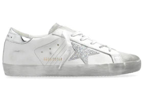 Golden Goose Super-Star White Silver Metallic Glitter (Women'S)