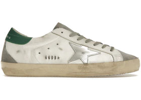 Golden Goose Super-Star White Silver Green
