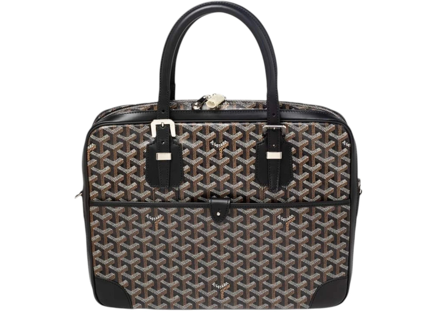 Goyard Ambassade Briefcase Goyardine Mm Black