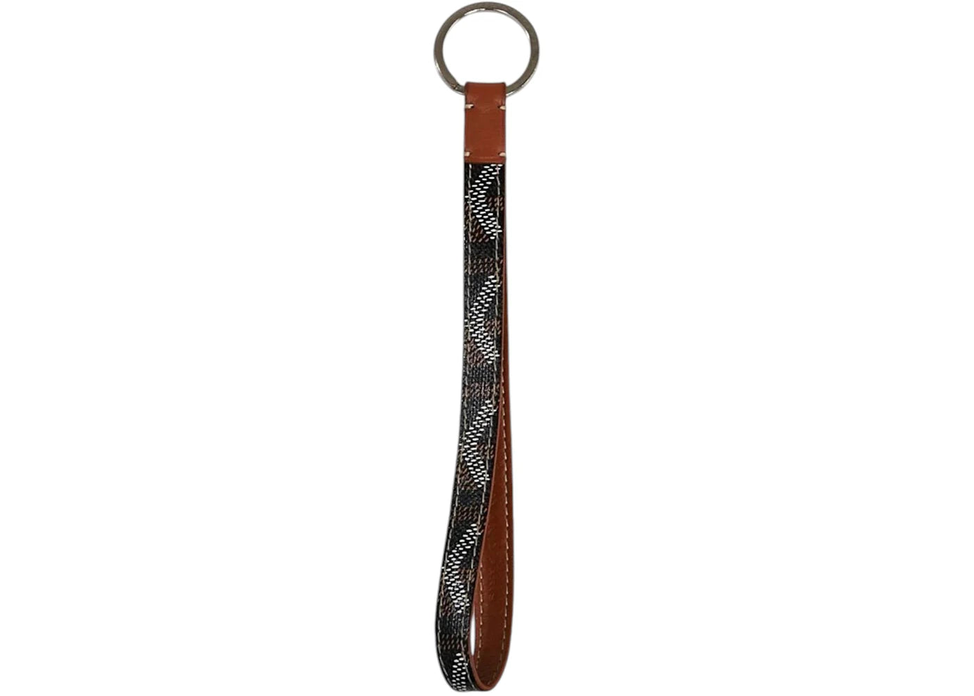 Goyard Sesame Key Holder Goyardine Tan Brown Leather