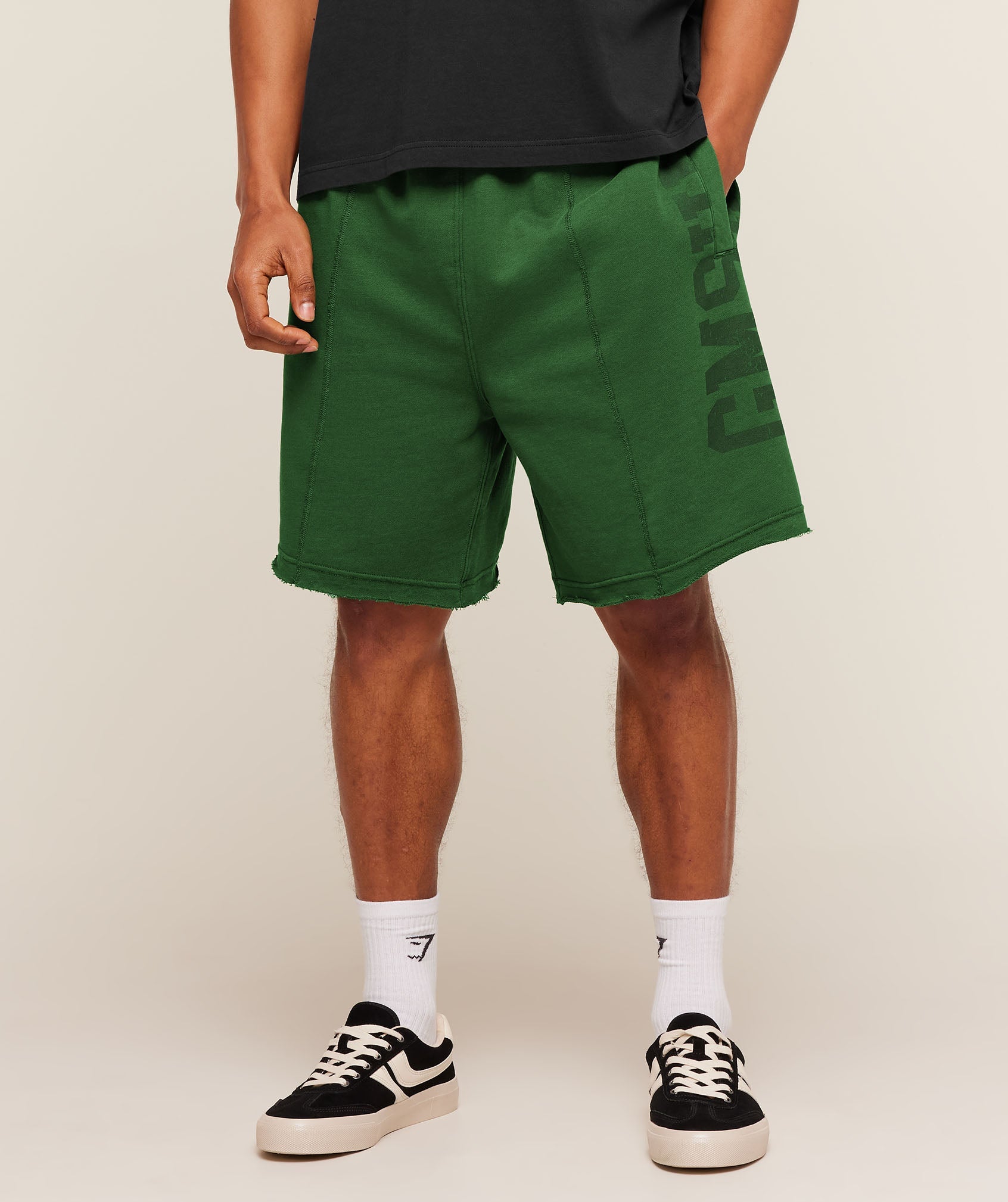 Gymshark Accent Graphic Sweat Shorts Athletic Green