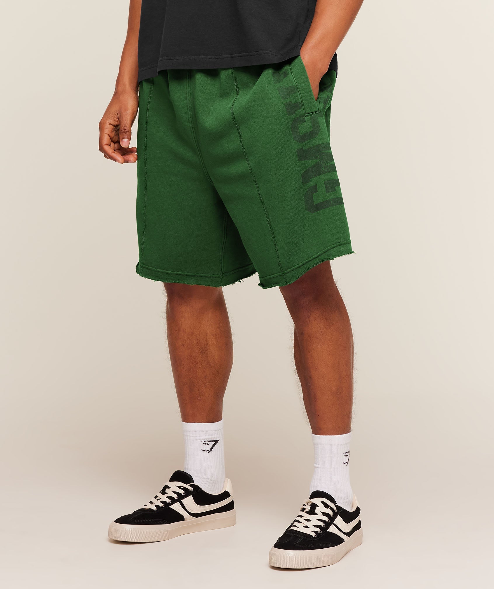 Gymshark Accent Graphic Sweat Shorts Athletic Green