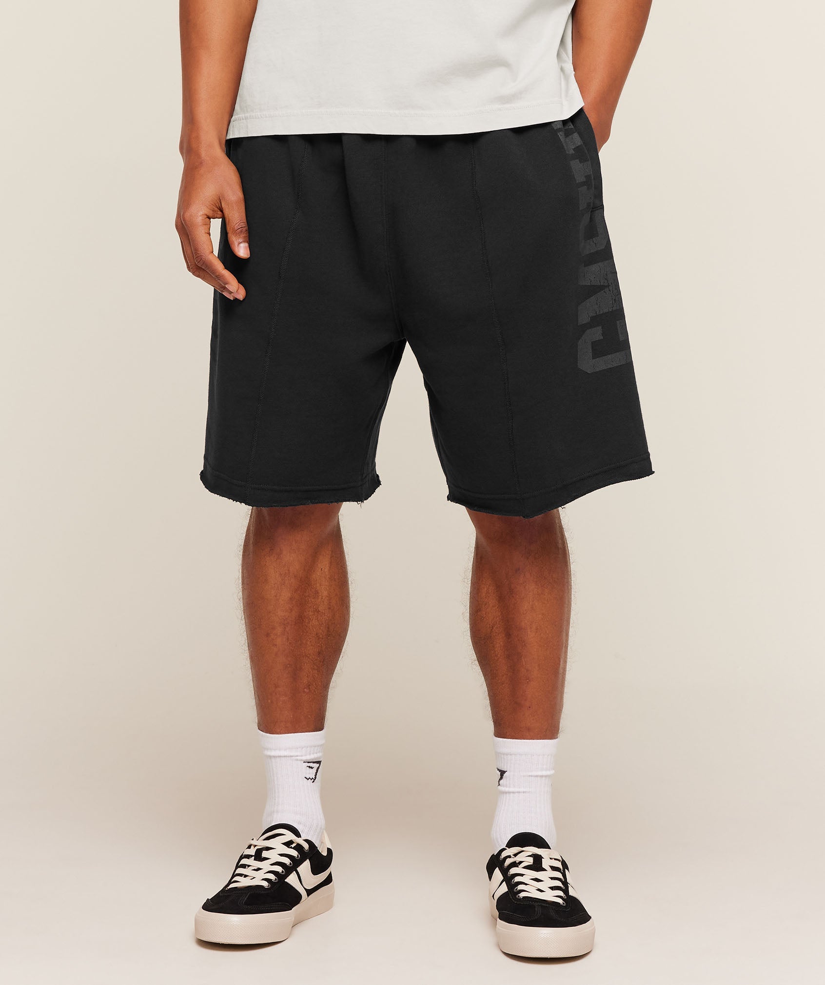 Gymshark Accent Graphic Sweat Shorts Black