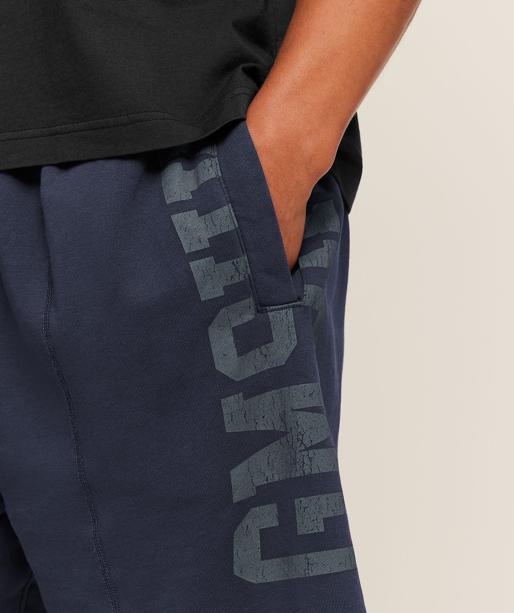 Gymshark Accent Graphic Sweat Shorts Heavy Blue